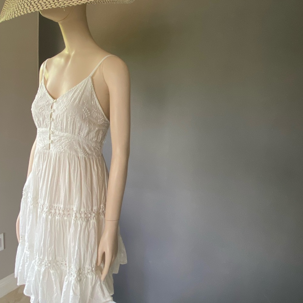 White Cotton Sun Dress - Picture 7 of 11